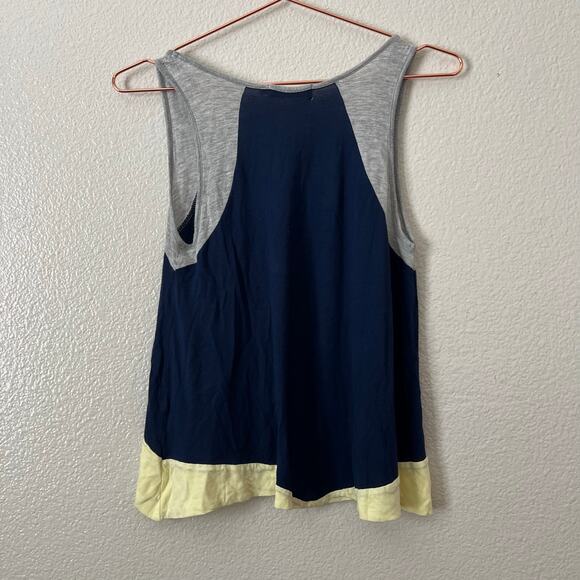 Elodie colorblock swing tank top gray navy blue yellow - Picture 3 of 5